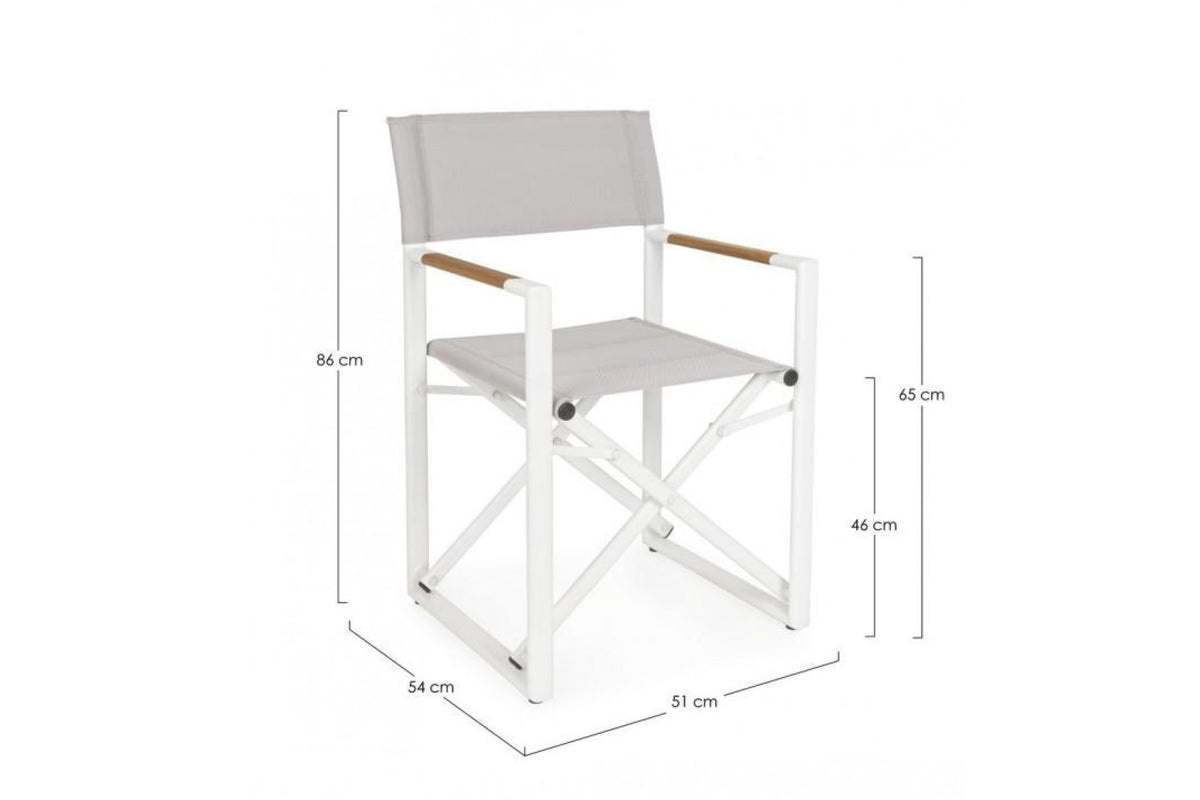 Kerti szék - LAGUN szürke 100% textilén kerti szék