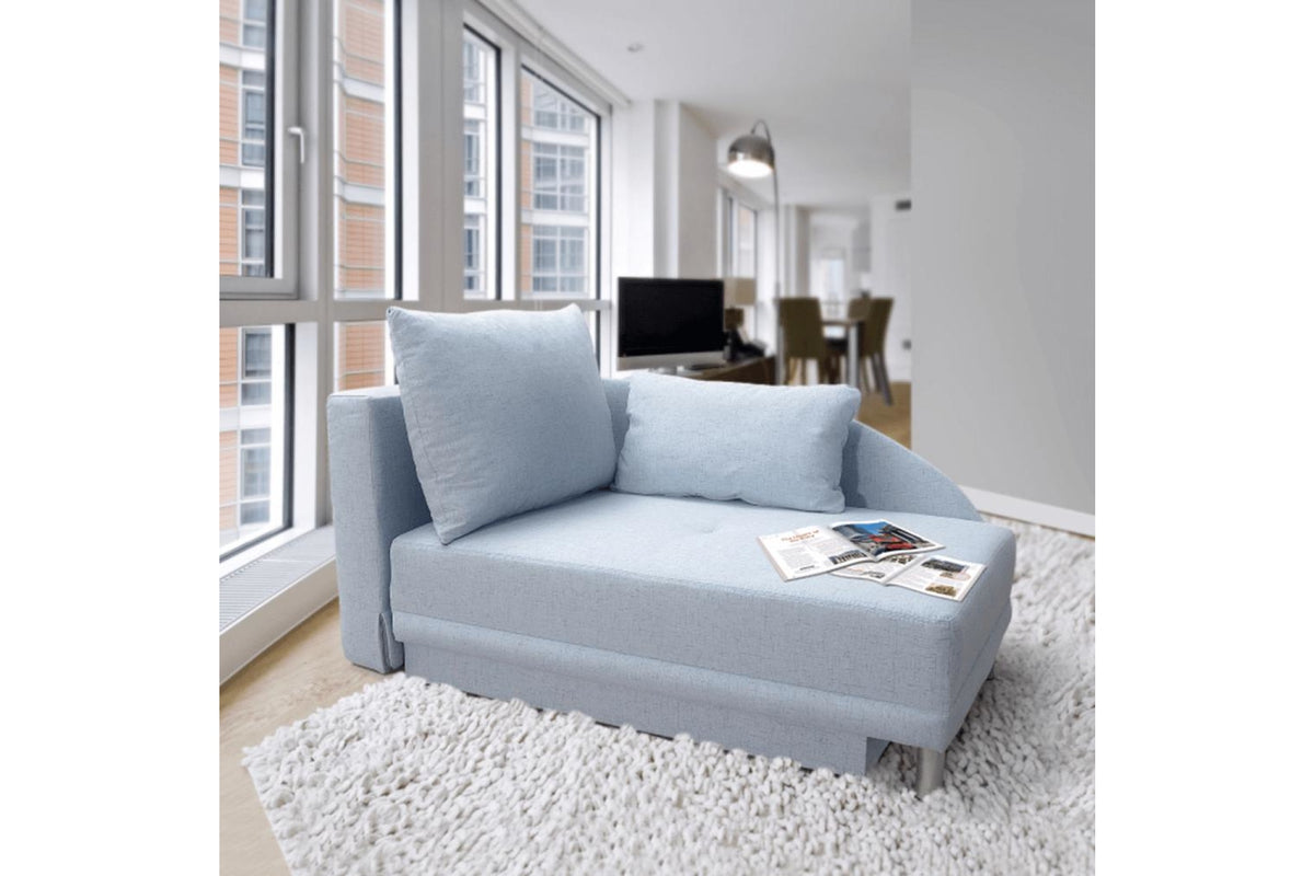 Kanapé - LAUREL kék szövet balos kanapé