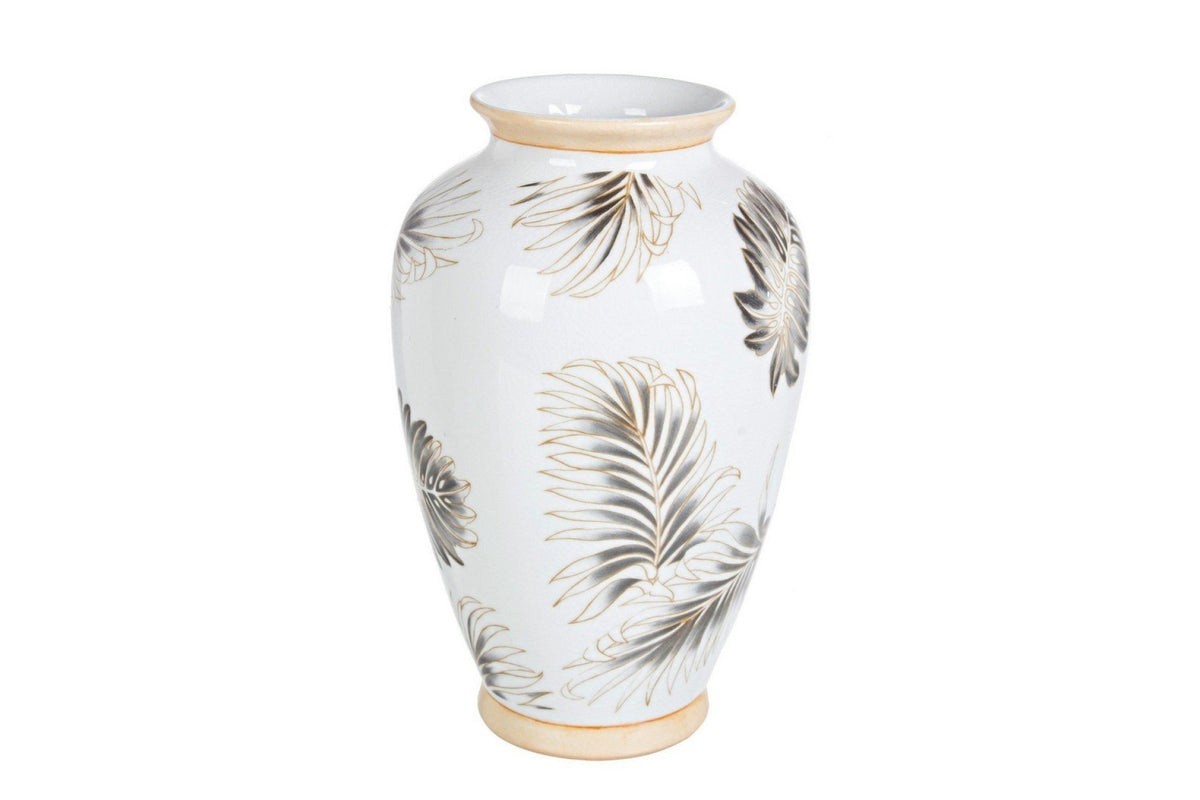 Váza - LEAF fehér porcelán váza
