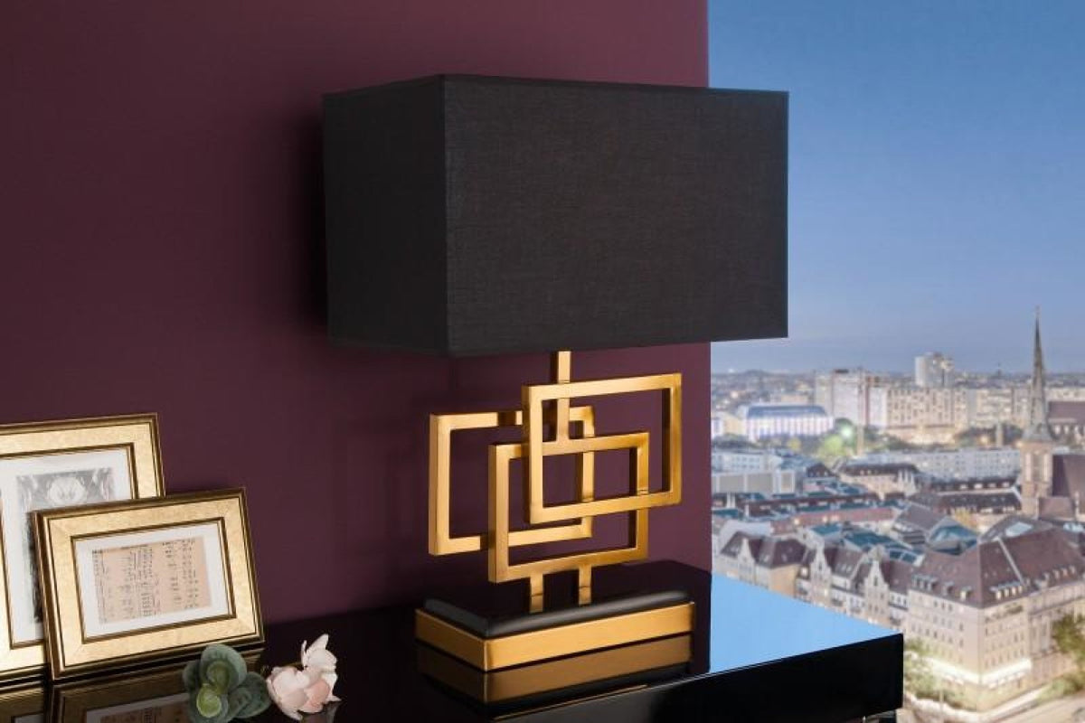 Asztali lámpa - LEONOR arany asztali lámpa 56cm