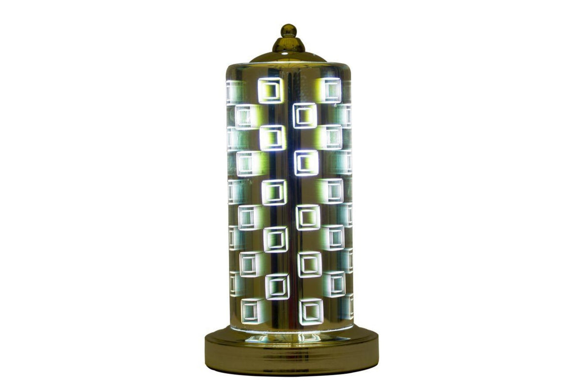 Asztali lámpa - LEXINGTON II zöld és arany fém asztali lámpa