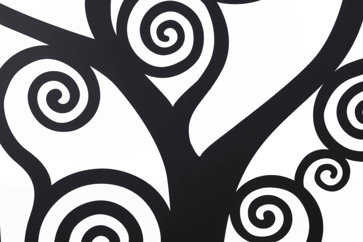 Fali dekoráció - LIFETREE fekete vas 3 részes fali dekoráció