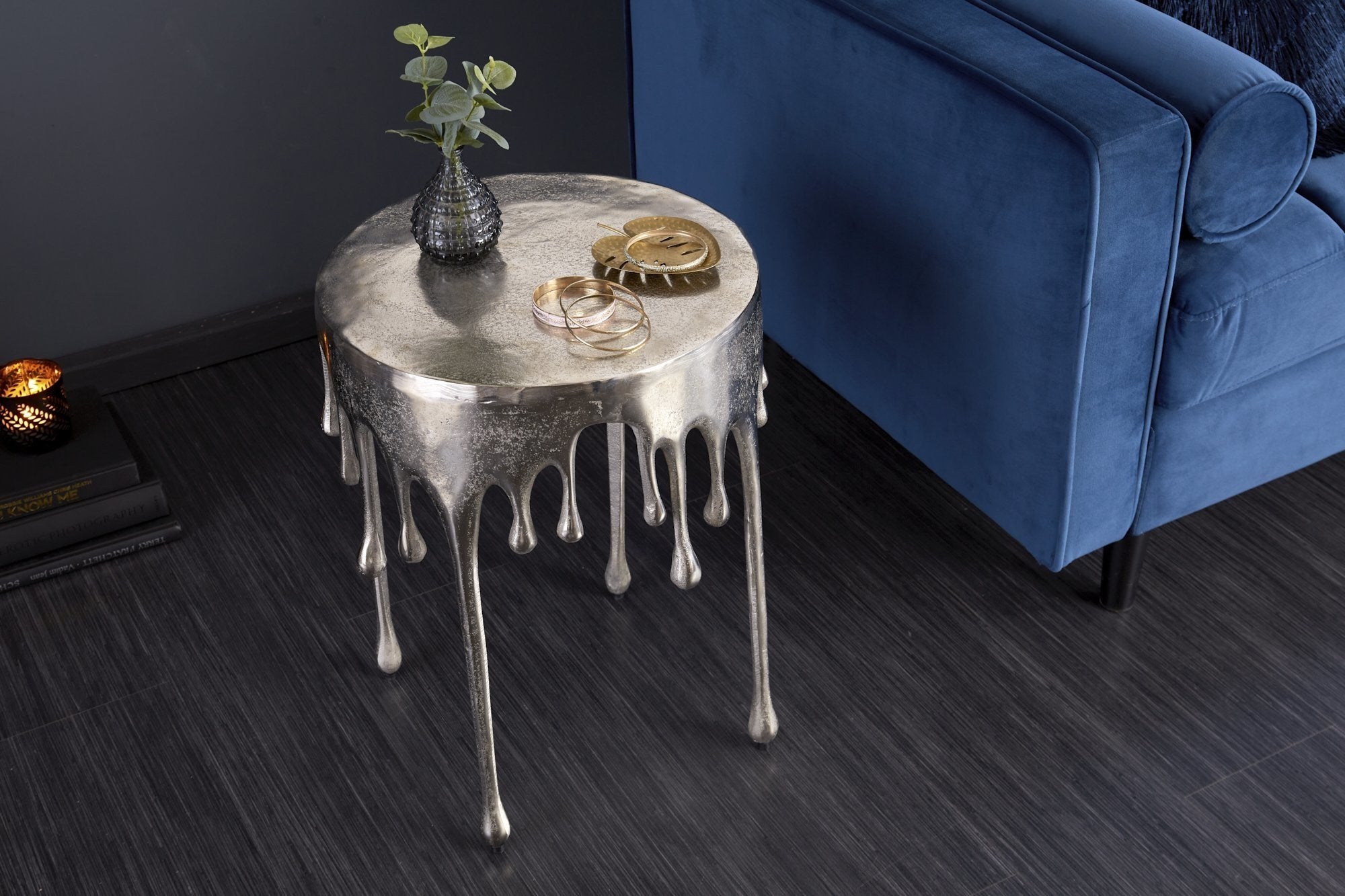 Lerakóasztal - LIQUID LINE ezüst alumínium lerakóasztal