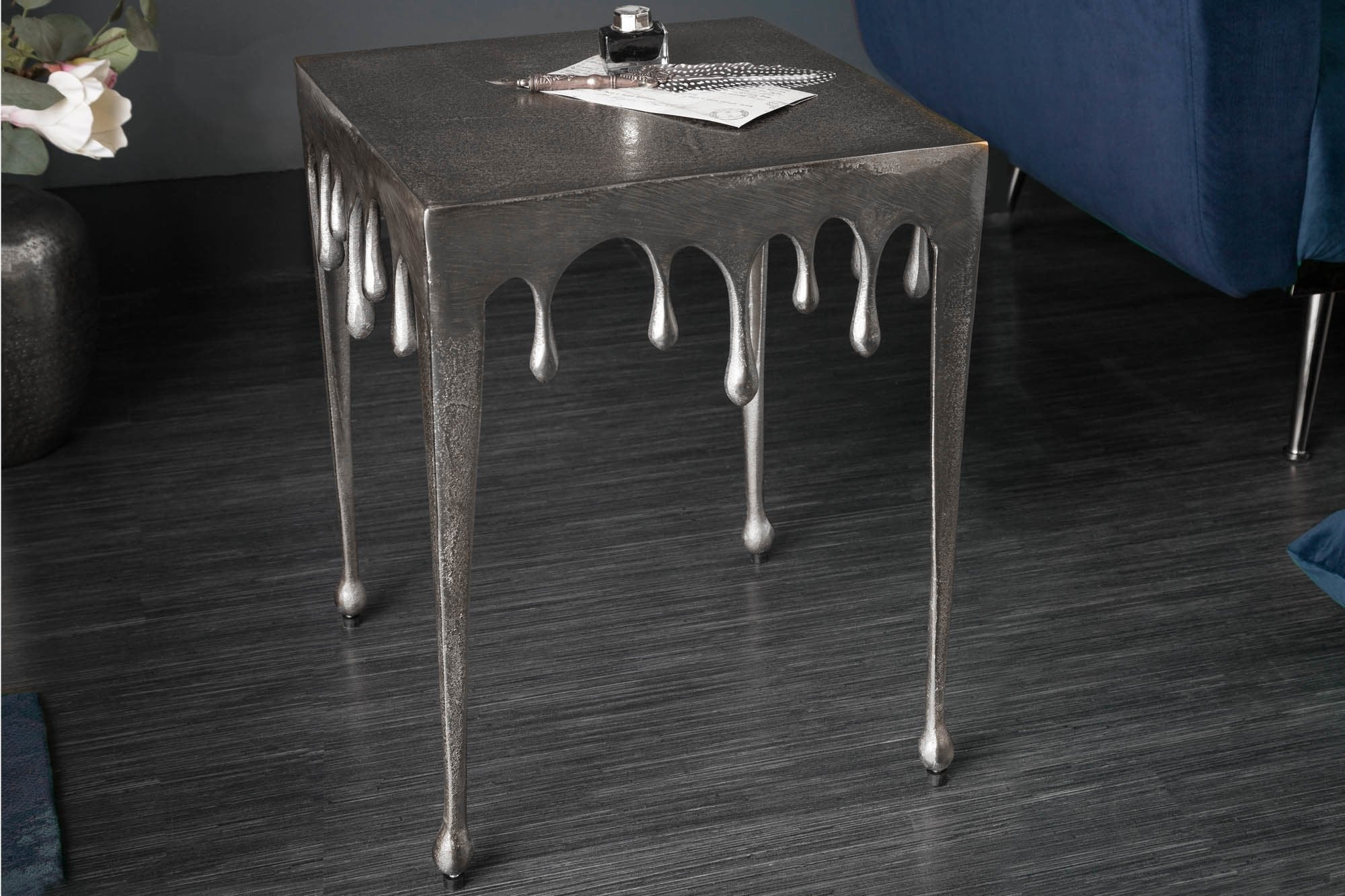 Lerakóasztal - LIQUID LINE S ezüst alumínium lerakóasztal