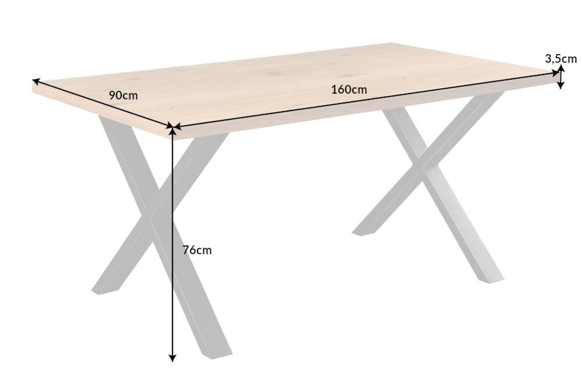 Étkezőasztal - LOFT X barna mdf étkezőasztal 160cm