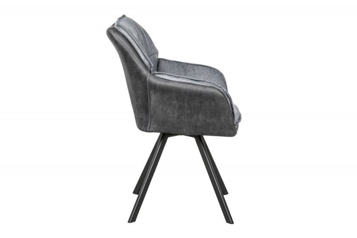 Szék - LOUNGER antracit szürke karfás szék