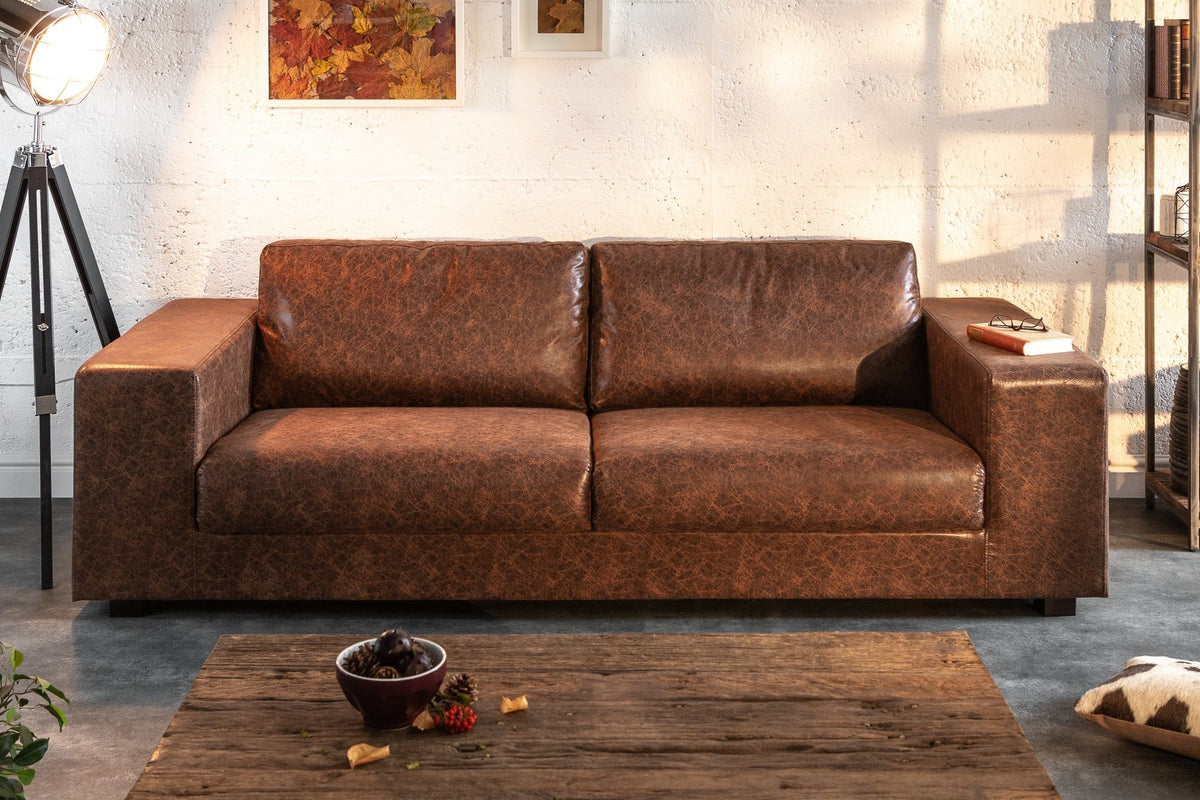 Kanapé - LOUNGER vintage barna kanapé