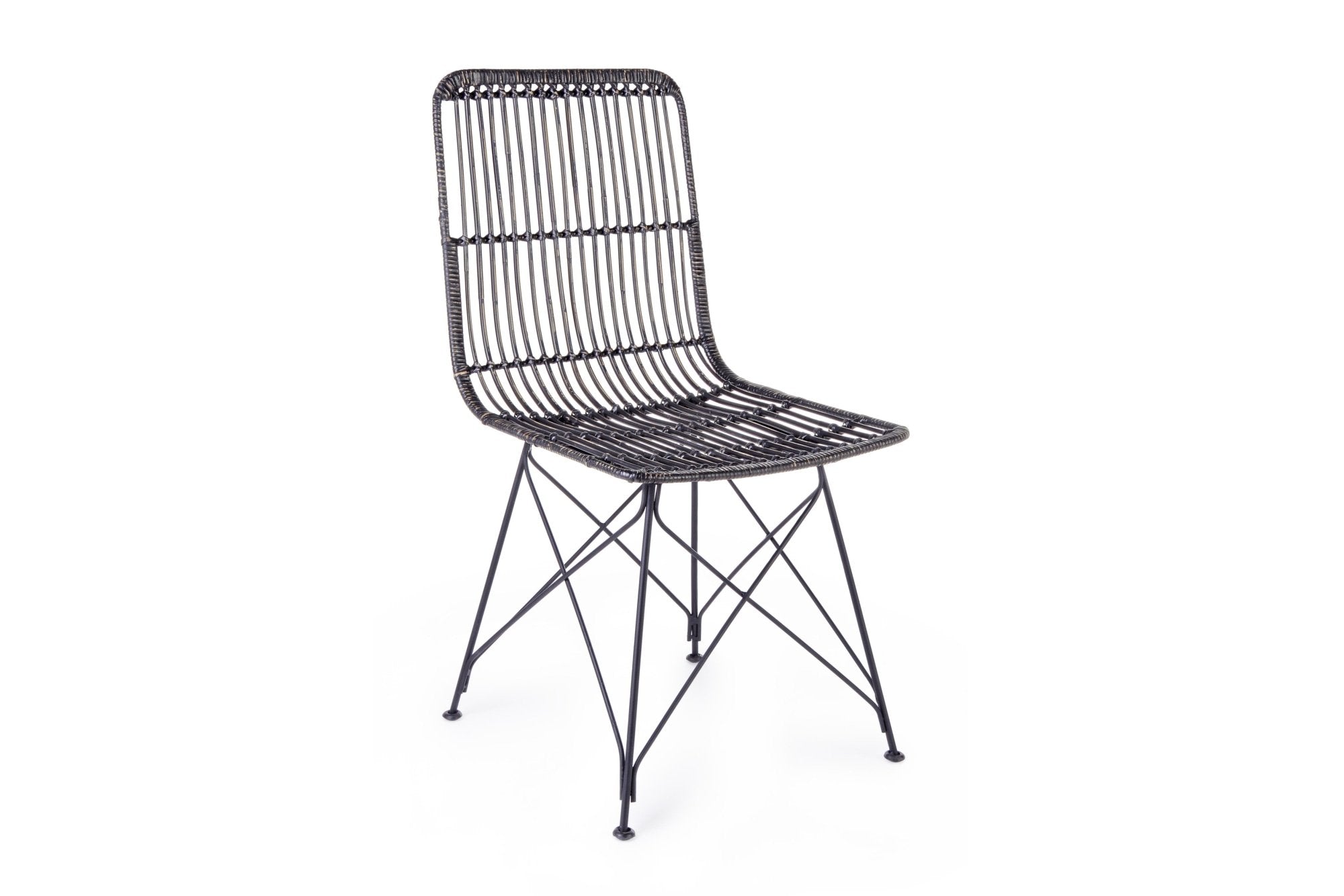 Kültéri szék - LUCILA fekete fonott kültéri szék