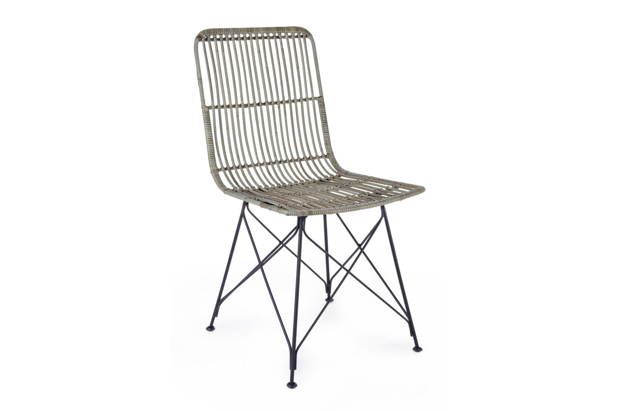 Kültéri szék - LUCILA szürke fonott kültéri szék