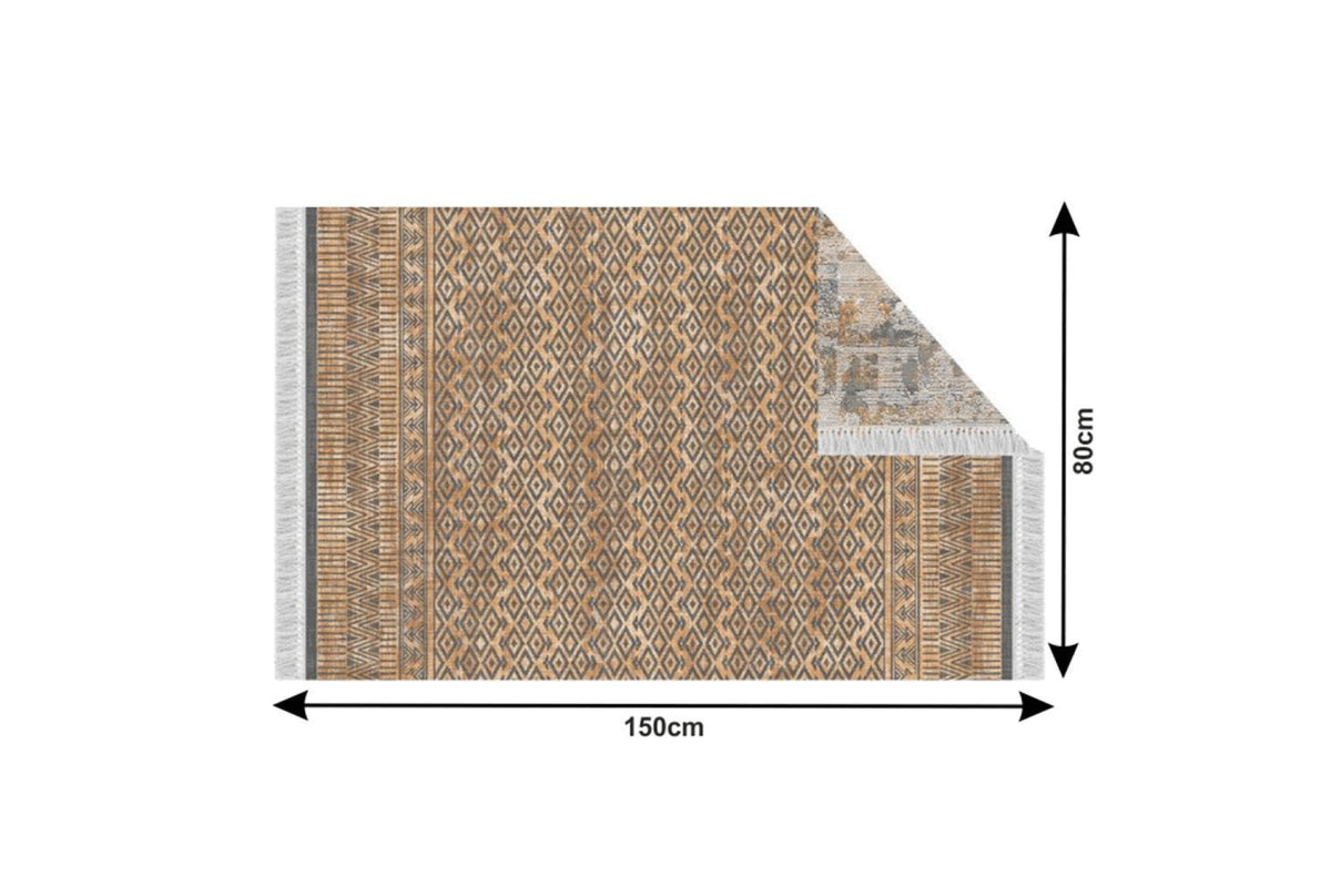 Szőnyeg - MADALA barna polyester szőnyeg 80x150cm