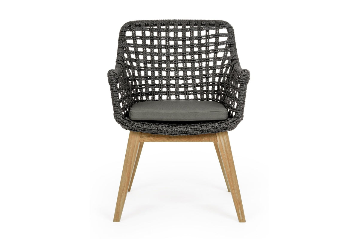 Kerti szék - MADISON fekete tikfa kerti szék