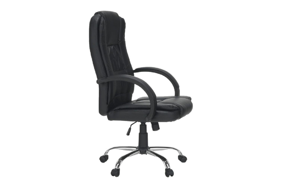 Irodai szék - MADOX fekete ökobőr irodai szék