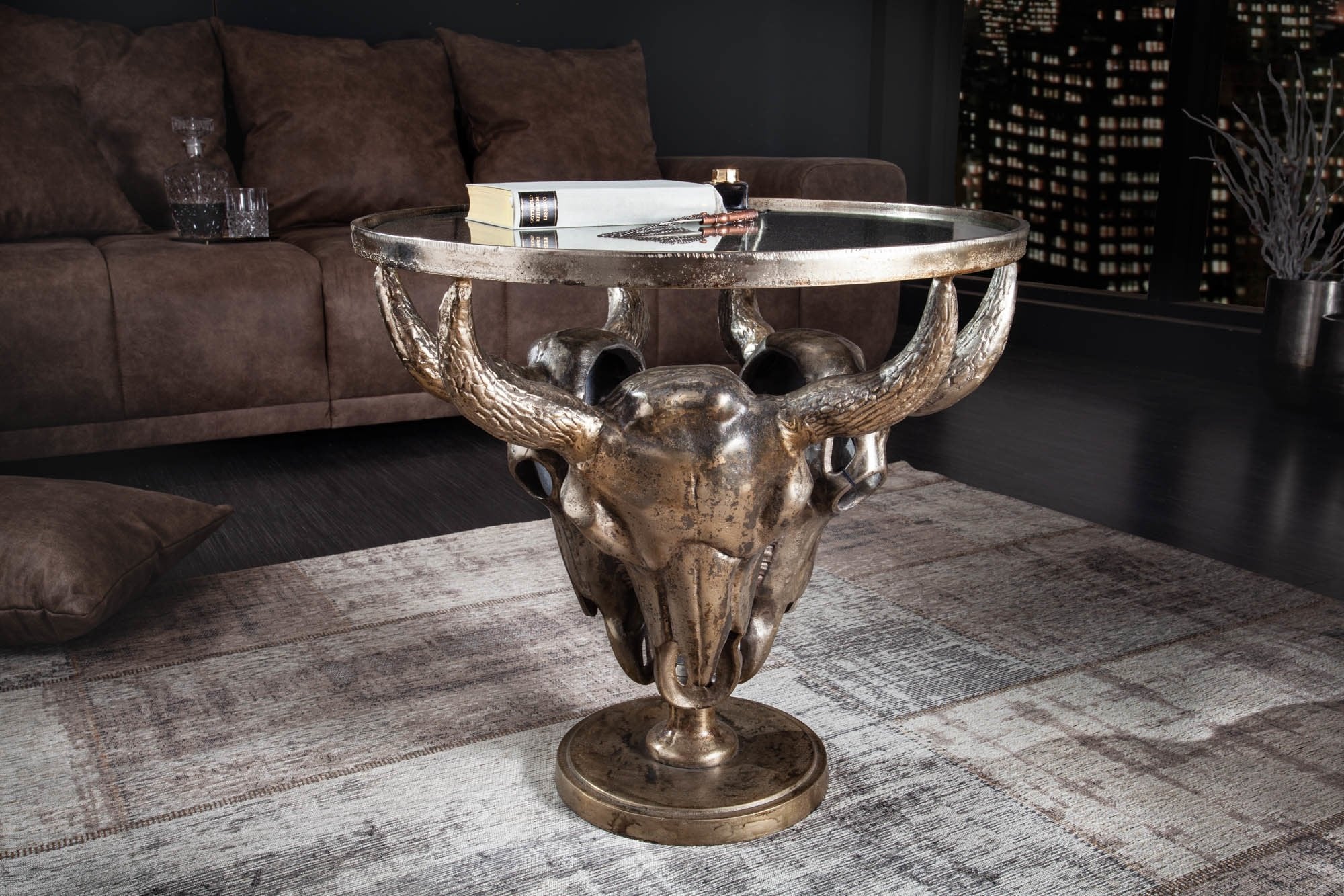 Dohányzóasztal - MATADOR bronz alumínium dohányzóasztal