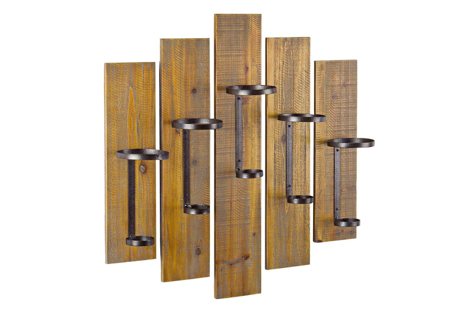 Bortartó - MATTEO V barna fenyőfa bortartó