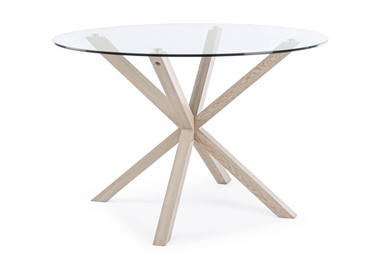 Étkezőasztal - MAY kerek étkezőasztal natúr lábakkal 114cm átmérő