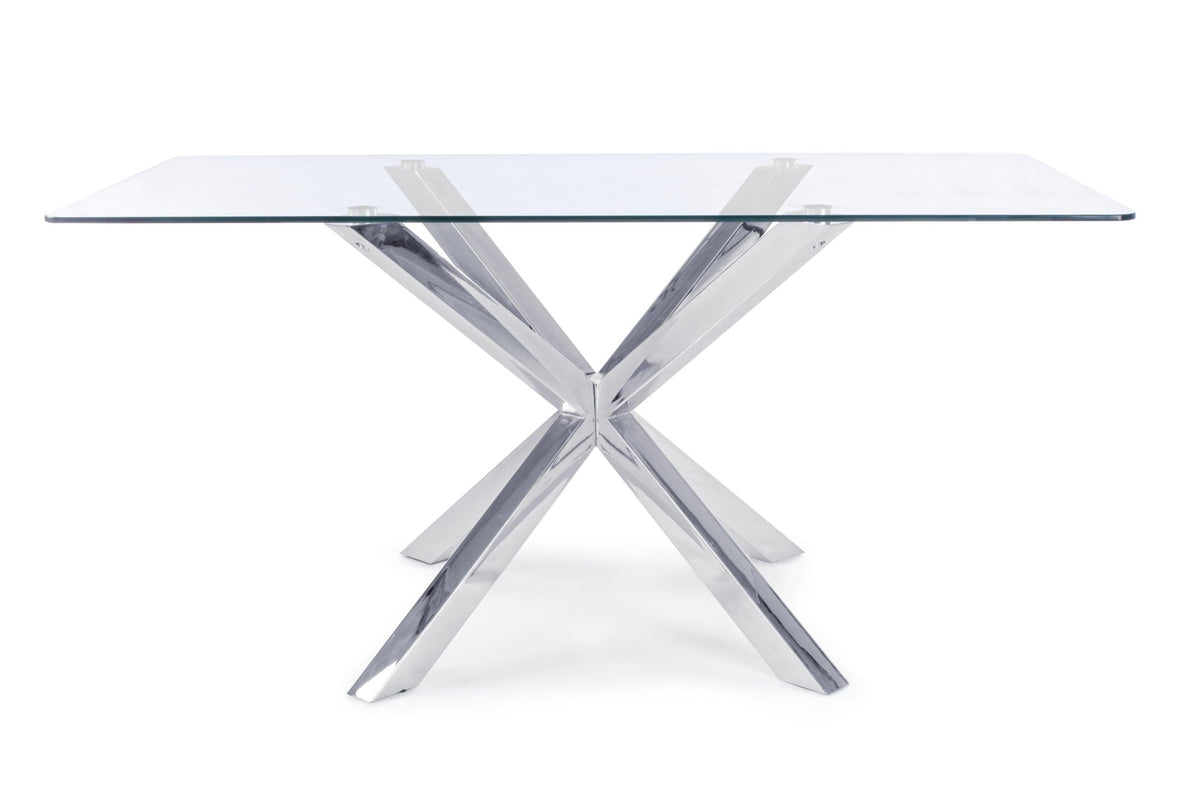 Étkezőasztal - MAY négyszögletes étkezőasztal fém lábakkal 160x90