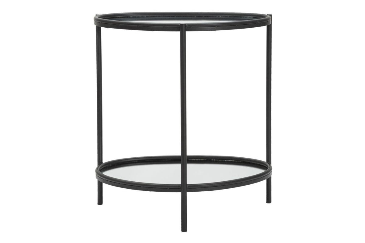 Lerakóasztal - MAYCOS fekete és átlátszó vas lerakóasztal