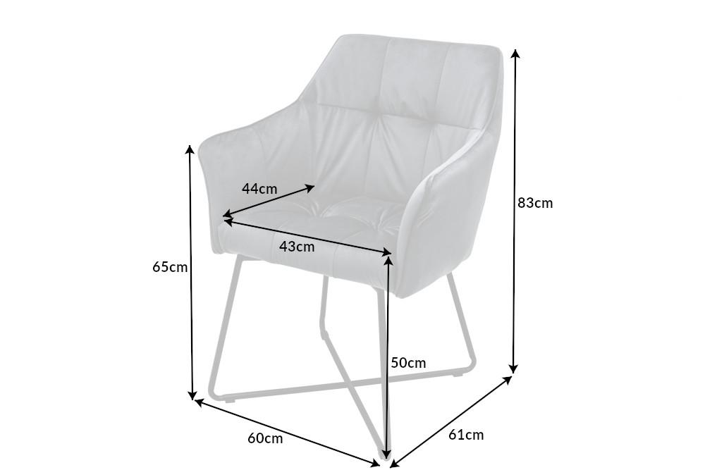 LOFT szürke karfás szék