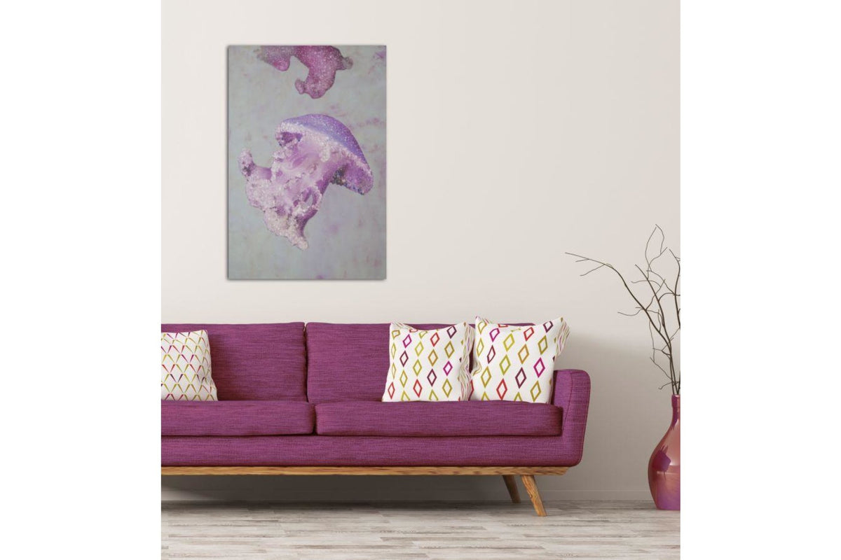 Falikép - MEDUZA lila és szürke vászon falikép
