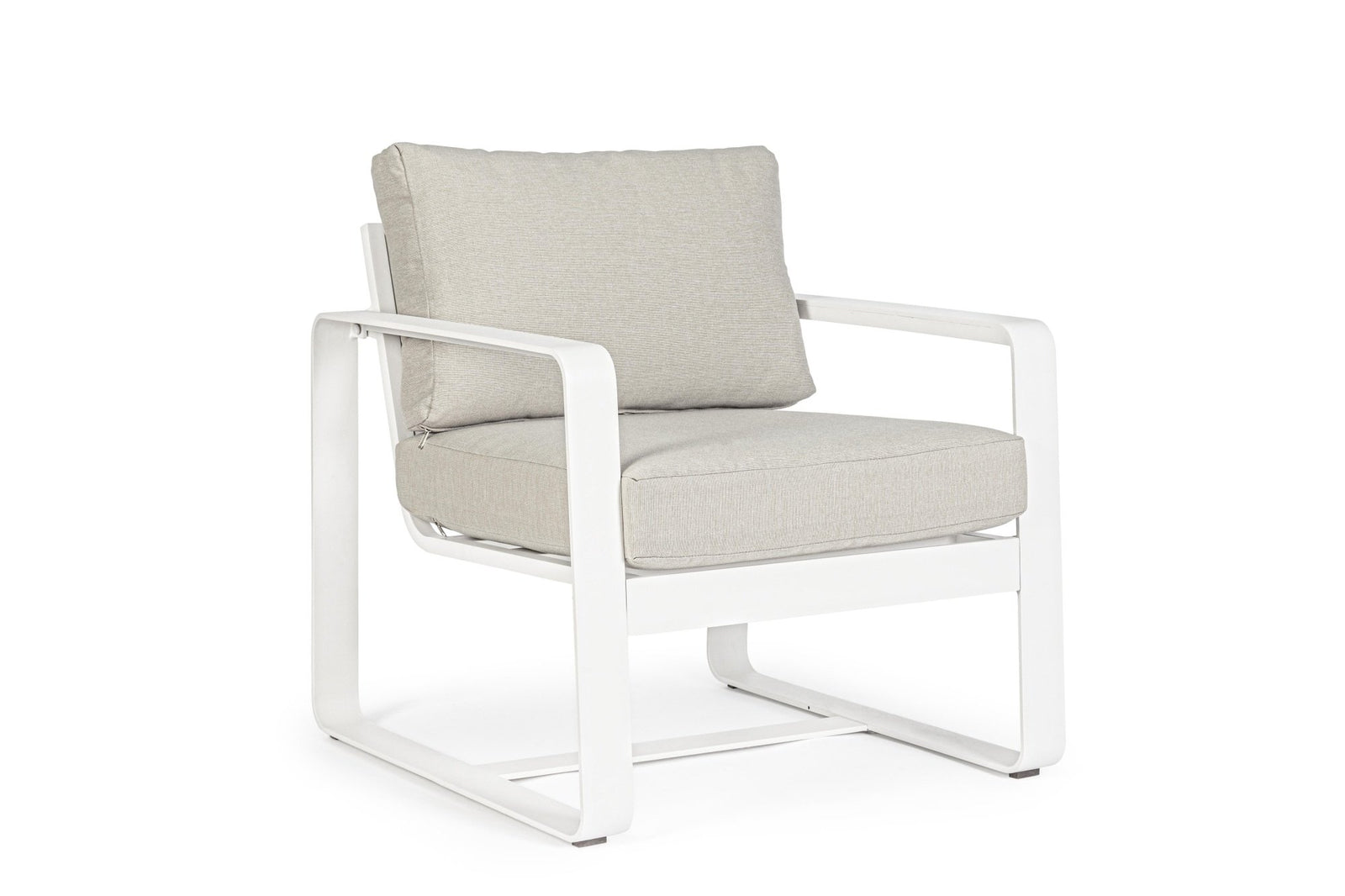 Kerti fotel - MERRIGAN bézs és fehér 100% polypropilen kerti fotel