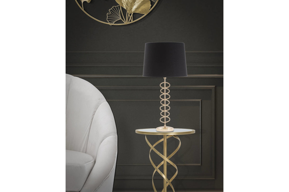 Asztali lámpa - MEX fekete szövet asztali lámpa