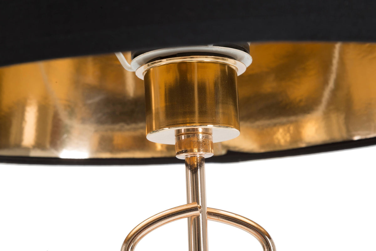 Asztali lámpa - MEX fekete szövet asztali lámpa