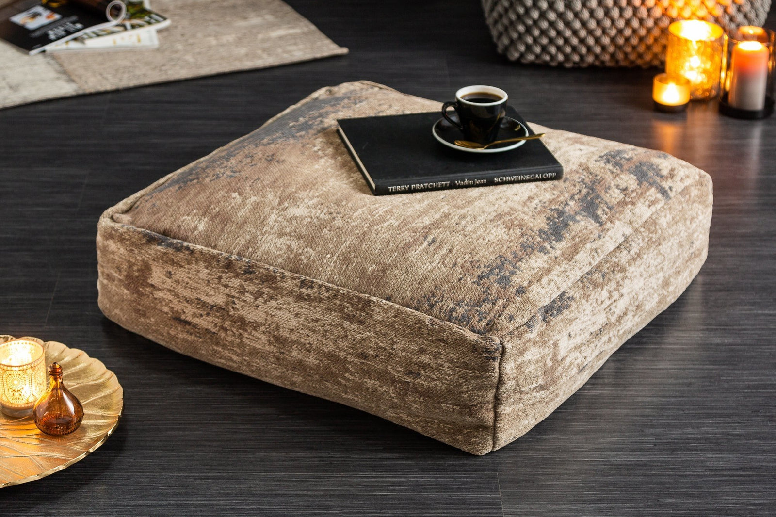 Ülőpárna - MODERN ART barna szövet ülőpárna