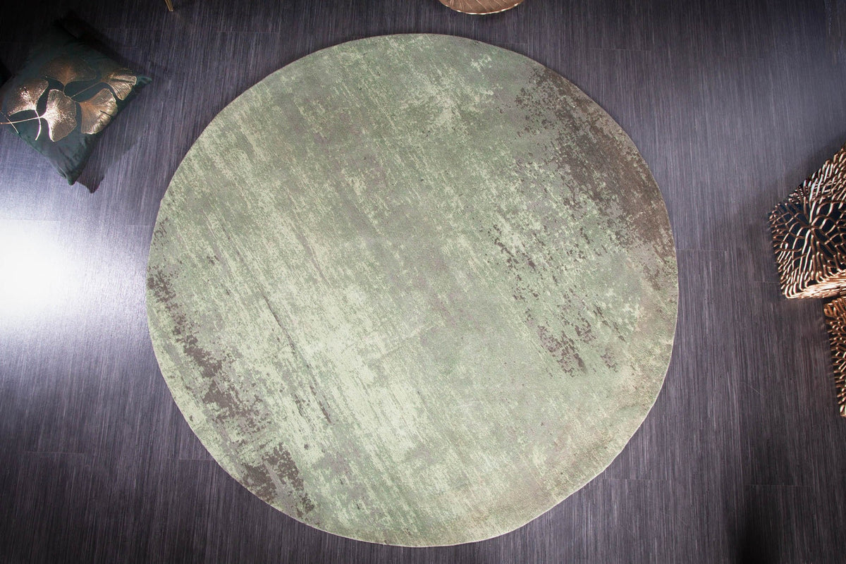 Szőnyeg - MODERN ART zöld kerek szövet szőnyeg 150cm