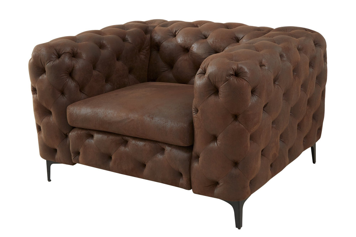 Fotel - MODERN BAROCK barna mikroszálas fotel