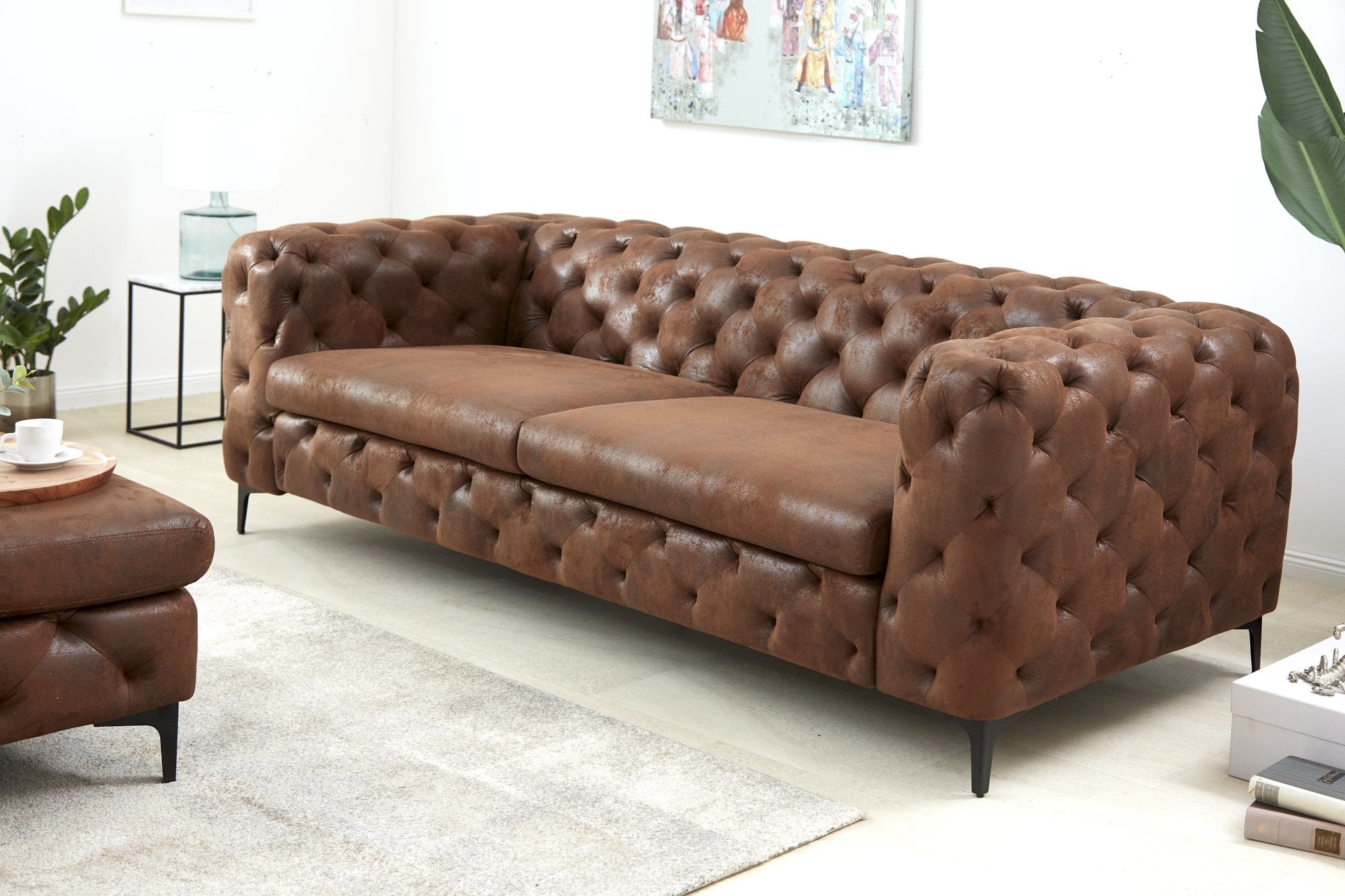 Kanapé - MODERN BAROCK barna mikroszálas kanapé