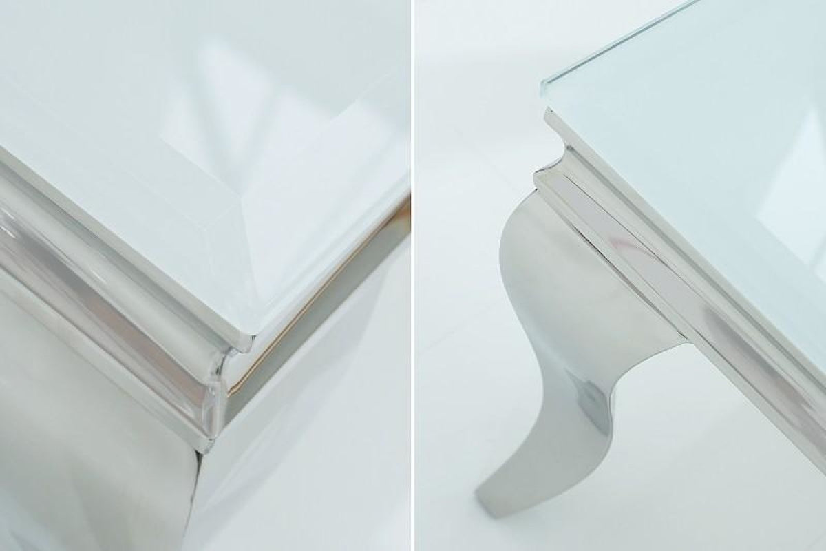 Dohányzóasztal - MODERN BAROCK fehér dohányzóasztal 100cm