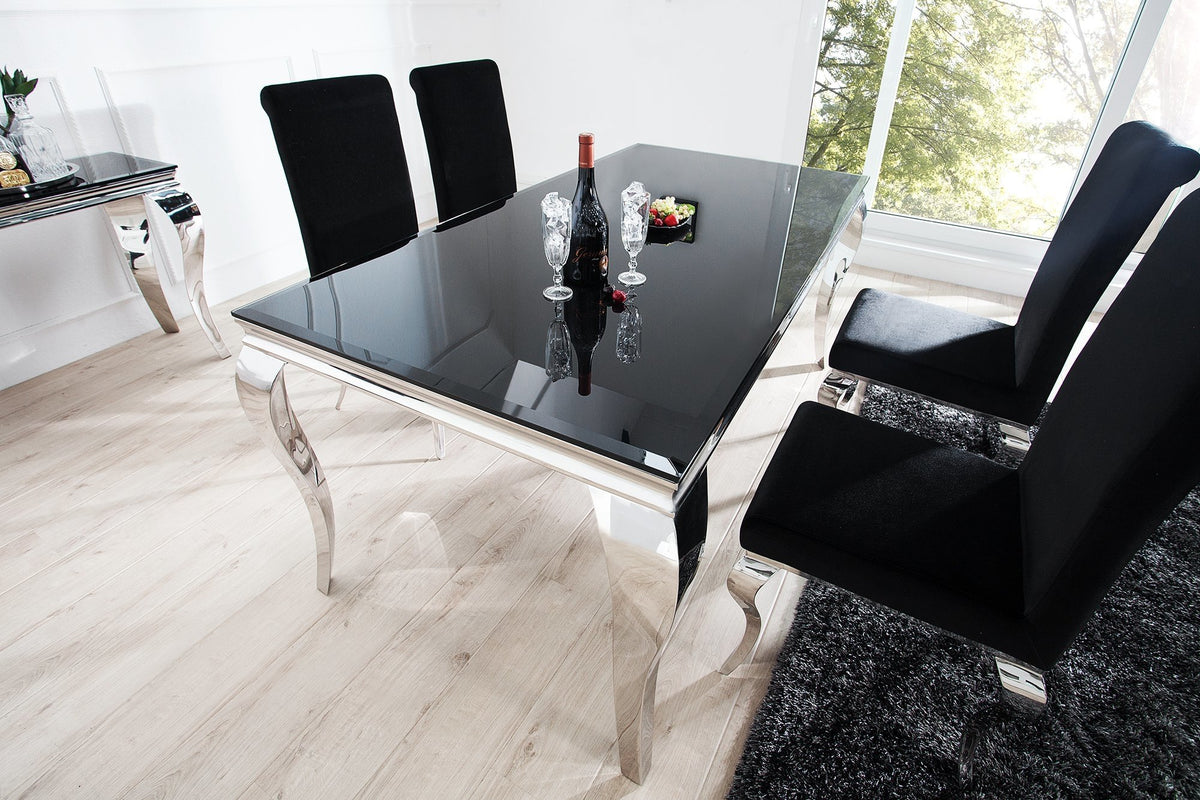 Étkezőasztal - MODERN BAROCK fekete étkezőasztal 200cm