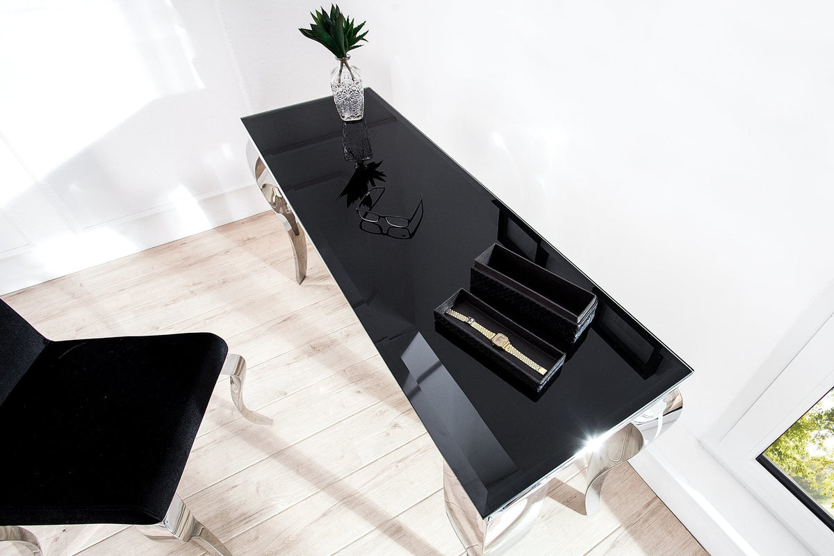 Konzolasztal - MODERN BAROCK fekete konzolasztal 140 cm