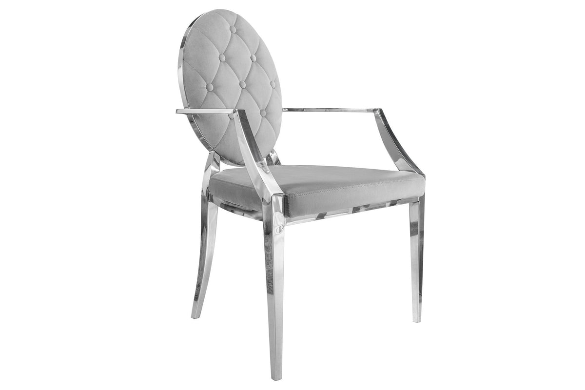 Szék - MODERN BAROCK szürke karfás szék