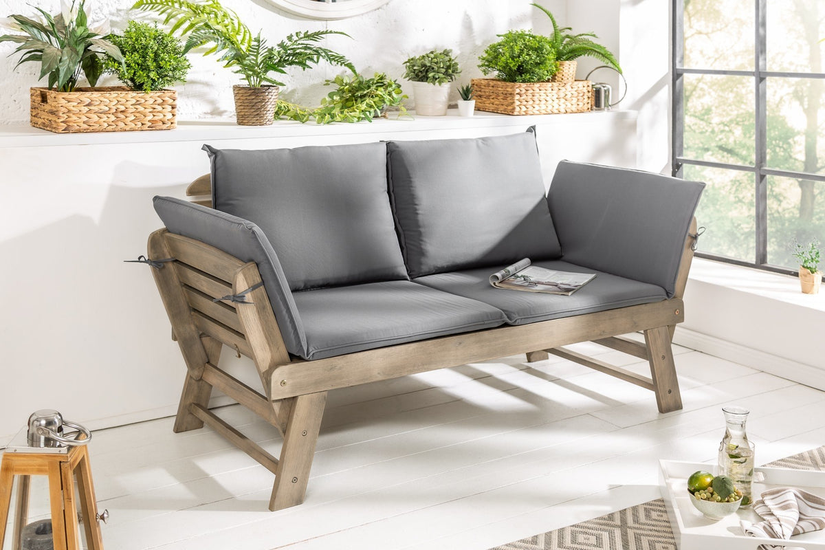Kerti kanapé - MODULAR szürke akácfa kerti kanapé