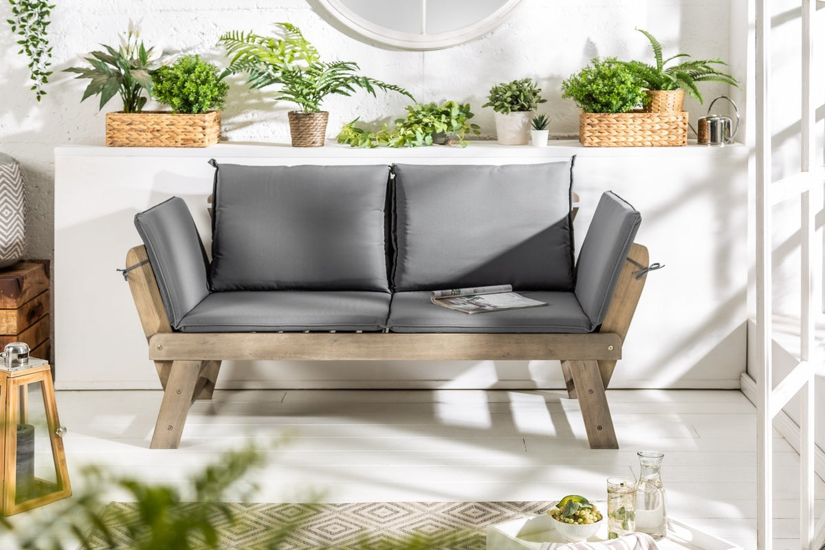 Kerti kanapé - MODULAR szürke akácfa kerti kanapé