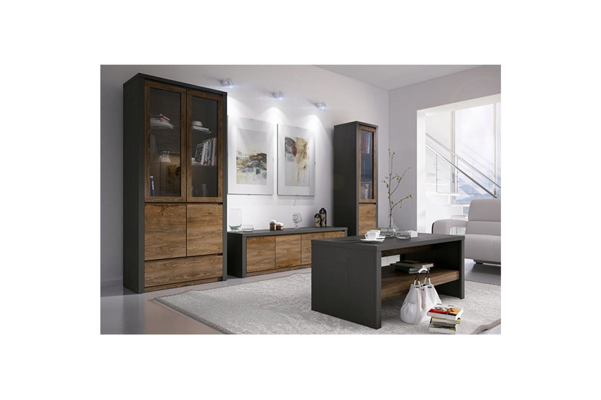 TV szekrény - MONTANA barna és szürke mdf tv szekrény