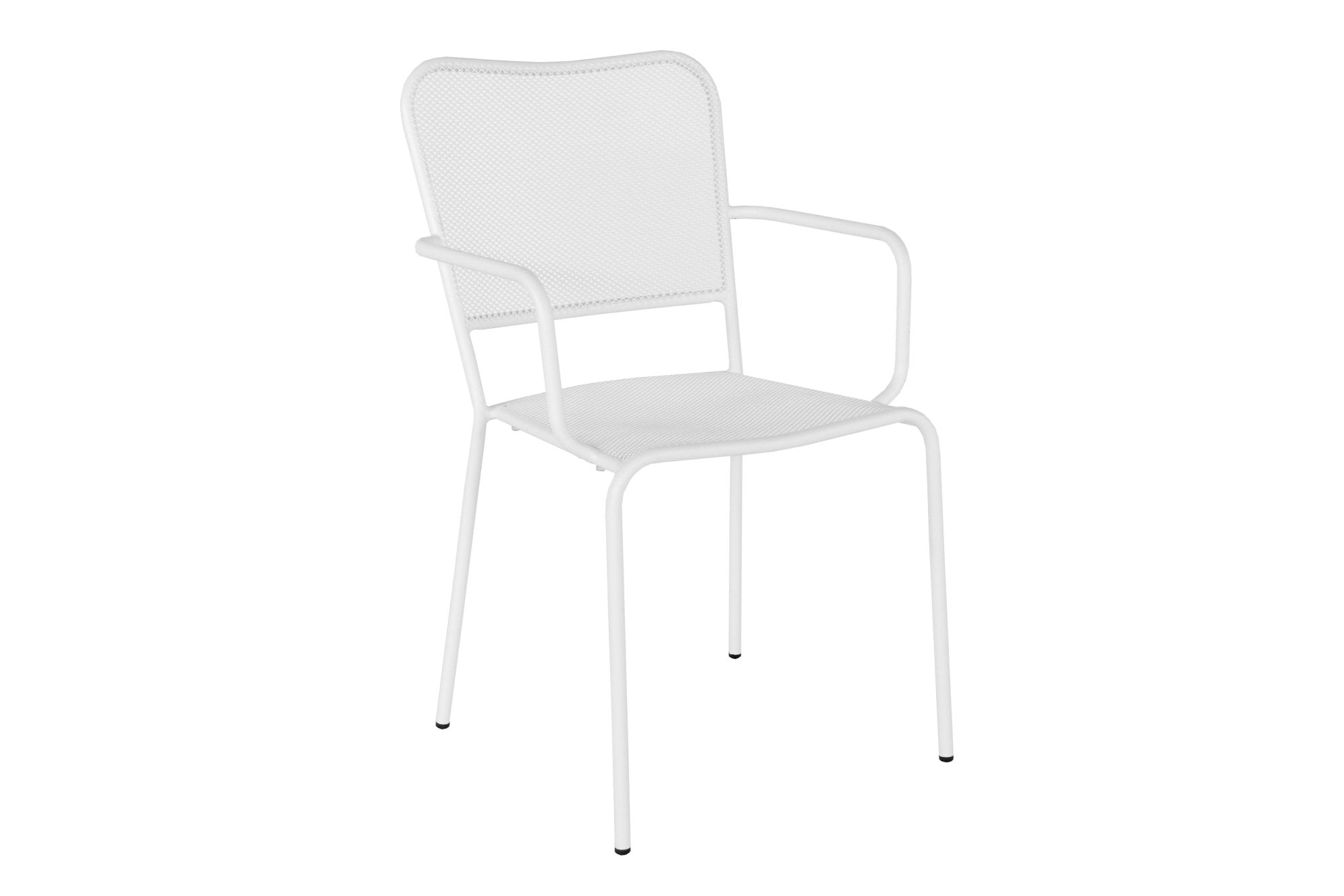 Kerti szék - MORGANA fehér acél karfás kerti szék