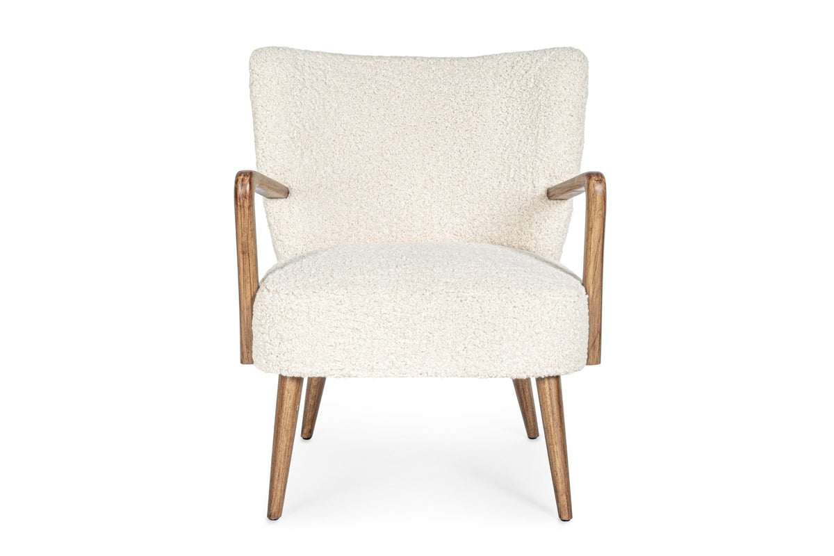 Fotel - MORITZ fehér 100% polyester fotel