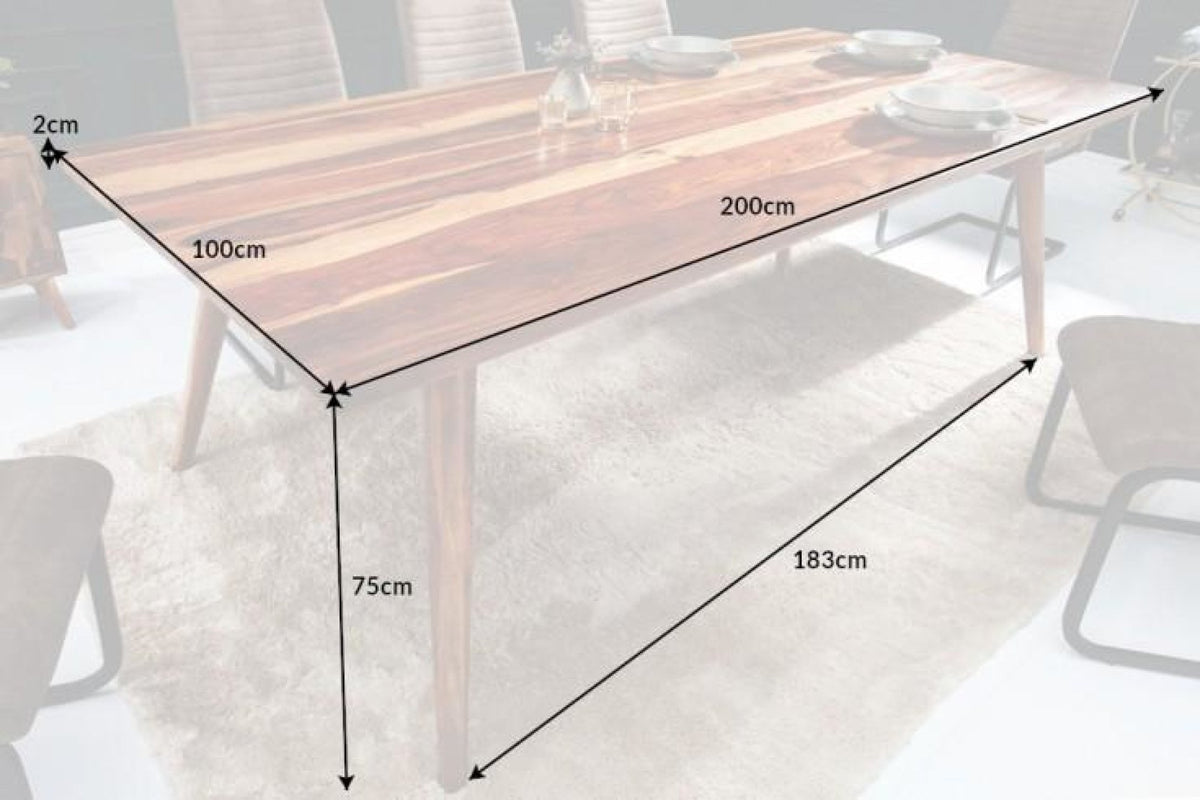 Étkezőasztal - MOSAICO rózsafa étkezőasztal 200cm
