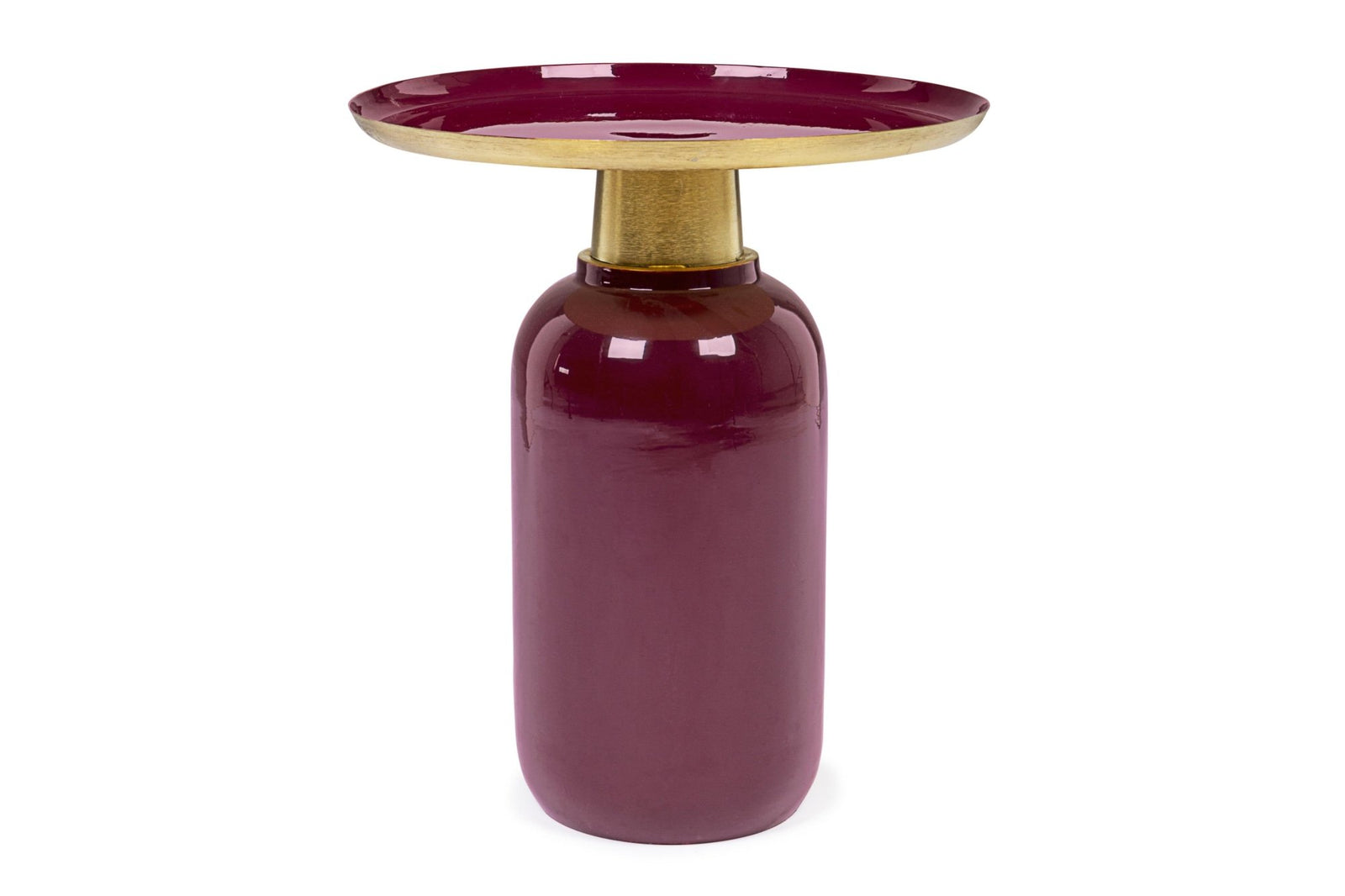 Lerakóasztal - NALIMA bordó lerakóasztal 40.5cm átmérő