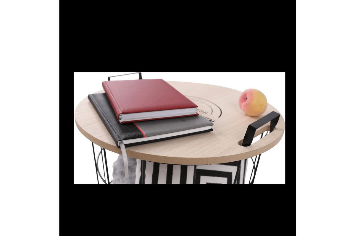 Lerakóasztal - NANDO fekete mdf lerakóasztal