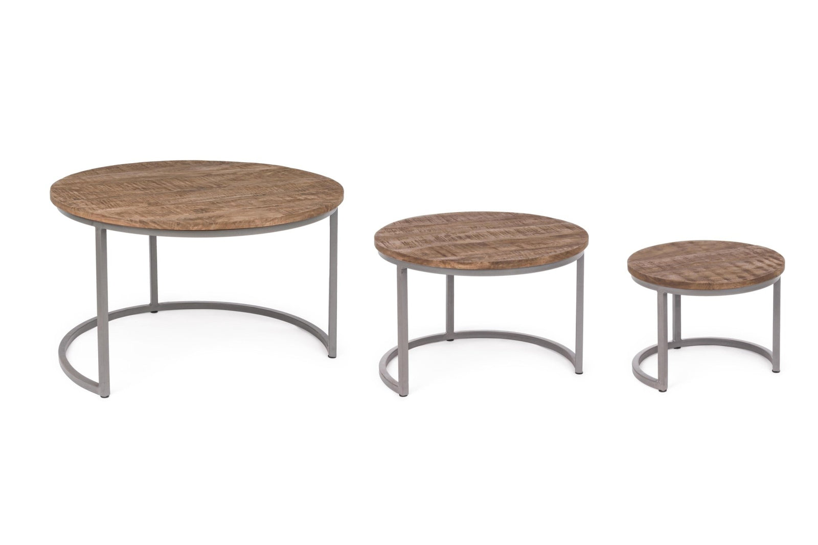 Dohányzóasztal - NARVIK 3 részes kerek dohányzóasztal