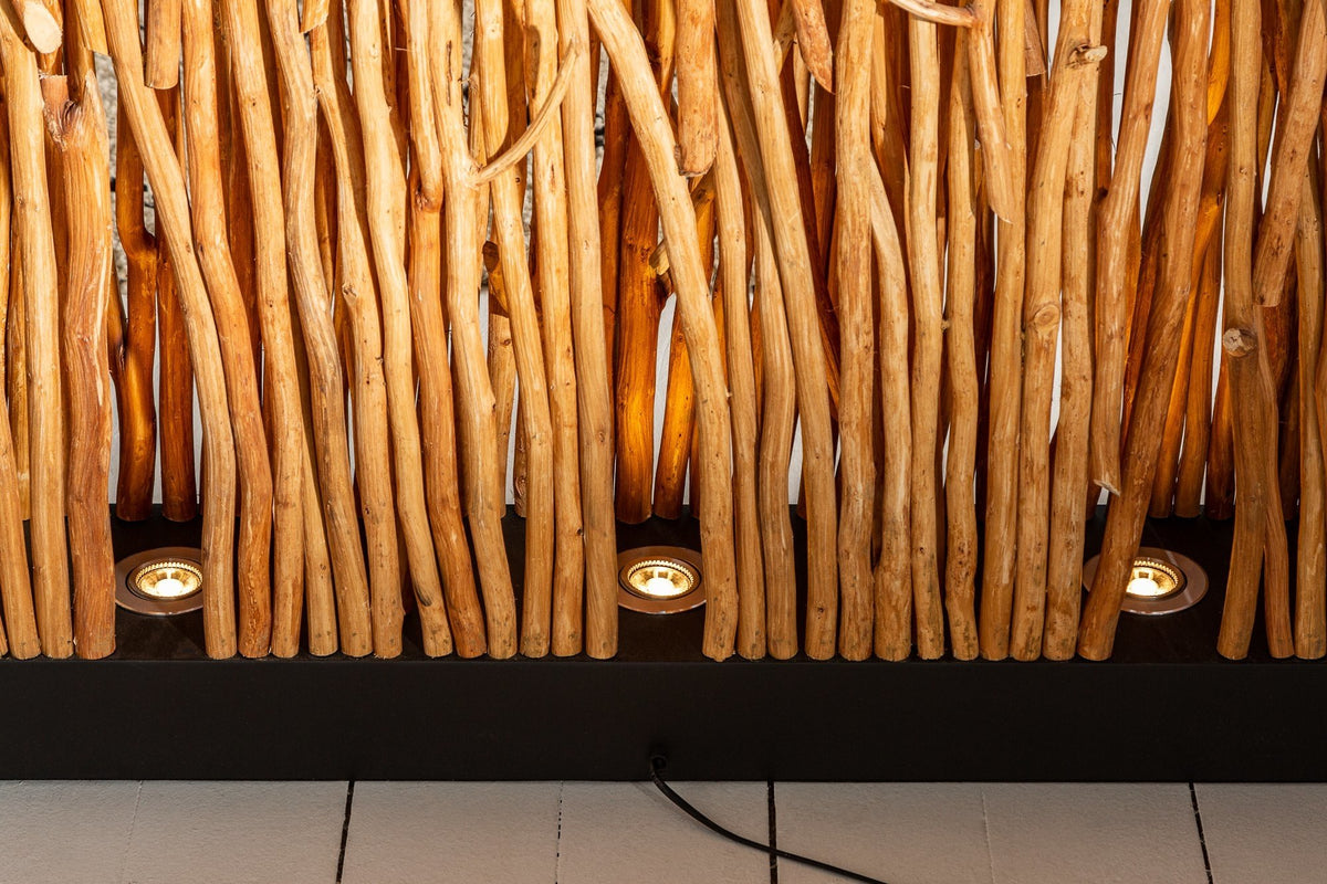 Állólámpa - NATURAL PARAVENT barna longánfa állólámpa