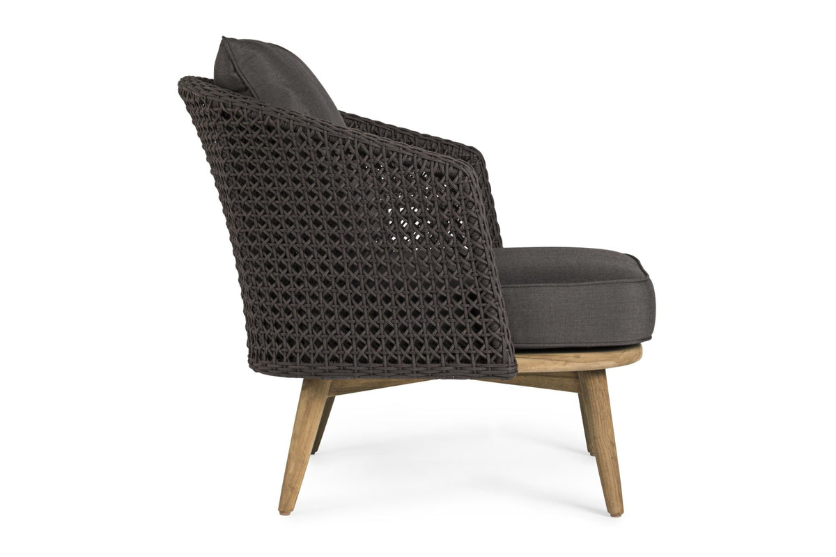 Kerti fotel - NINFA fekete 100% polypropilen kerti fotel