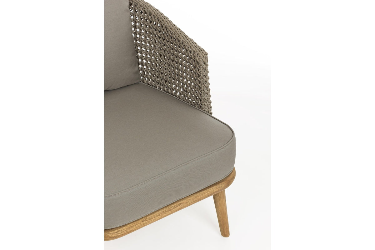 Kerti fotel - NINFA szürkésbarna műanyag kerti fotel
