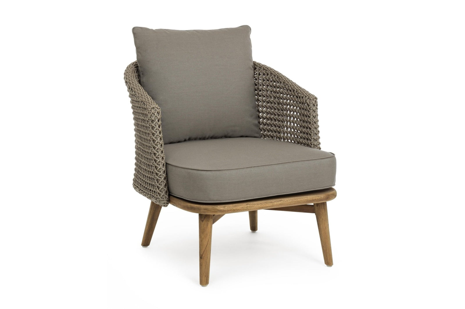 Kerti fotel - NINFA szürkésbarna műanyag kerti fotel