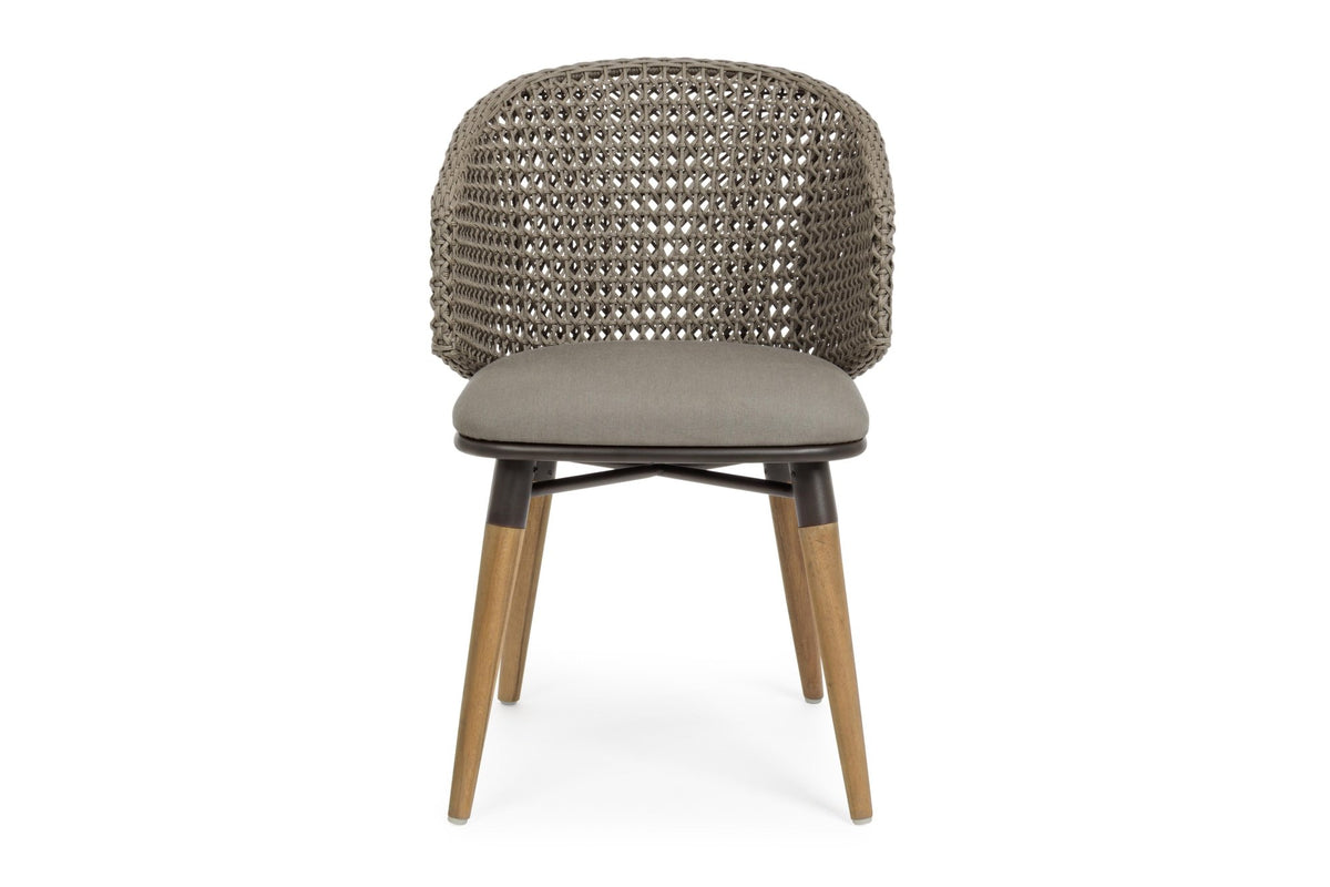 Kerti szék - NINFA szürkésbarna műanyag kerti szék