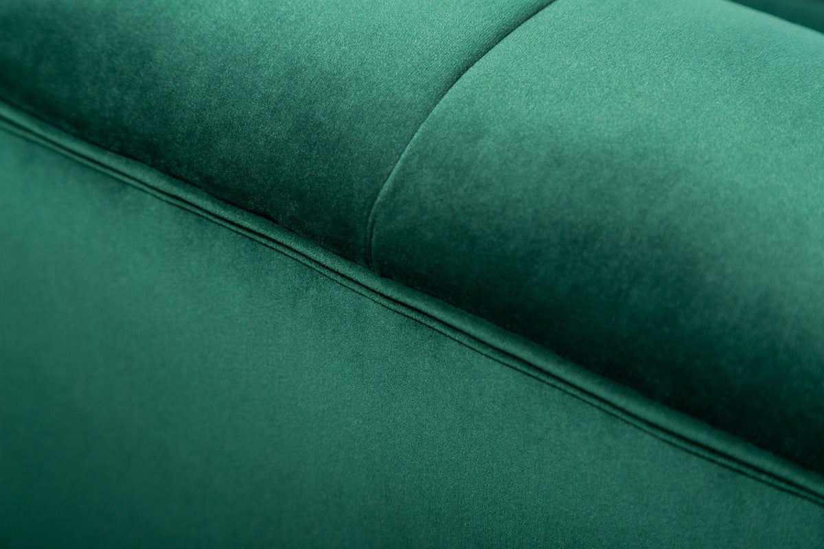 Kanapé - NOBLESSE zöld bársony kanapé