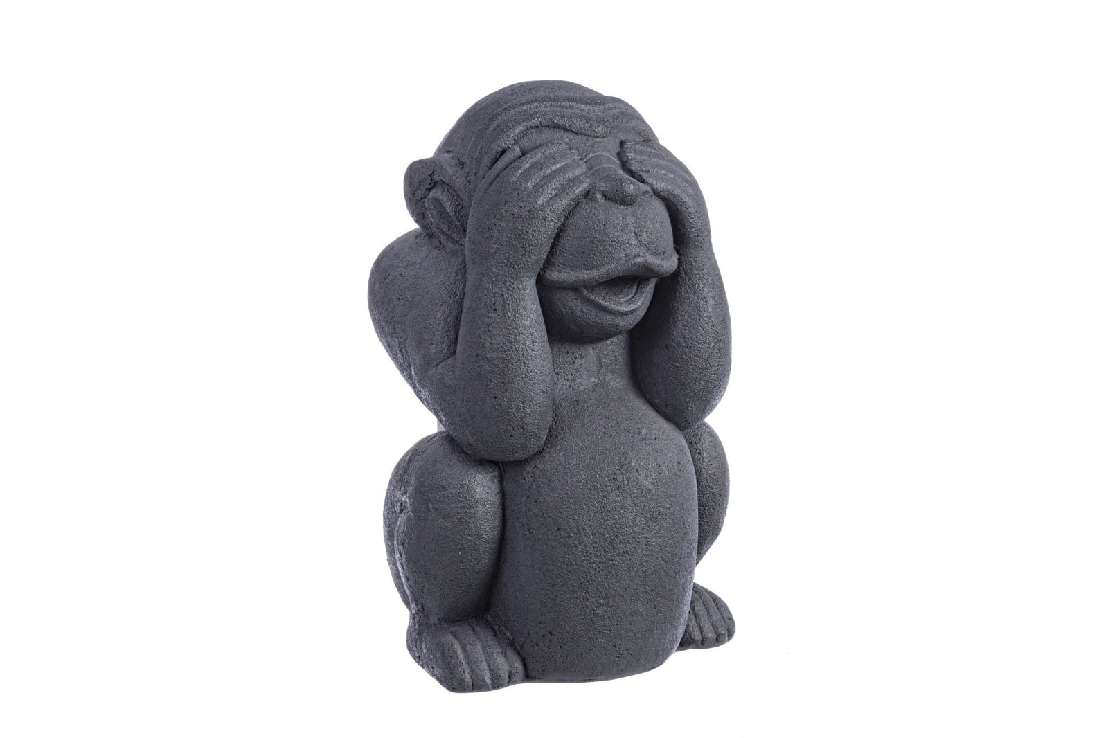 Kültéri dekoráció - NOT SEE MONKEY szürke agyag kerti dekoráció